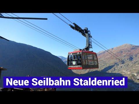 Mit der neuen Seilbahn nach Staldenried