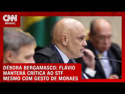 Flávio manterá crítica ao STF mesmo com gesto de Moraes | CNN 360°