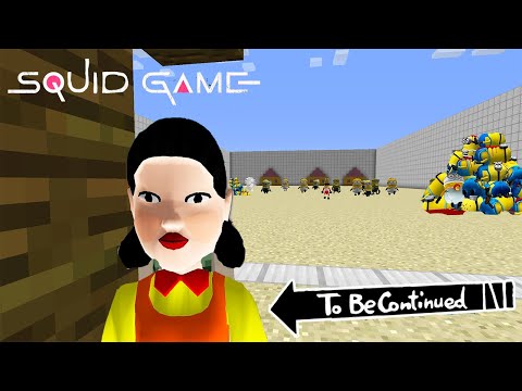 MINIONS ESCAPED FROM SQUID GAME GREEN LIGHT iN MINECRAFT !