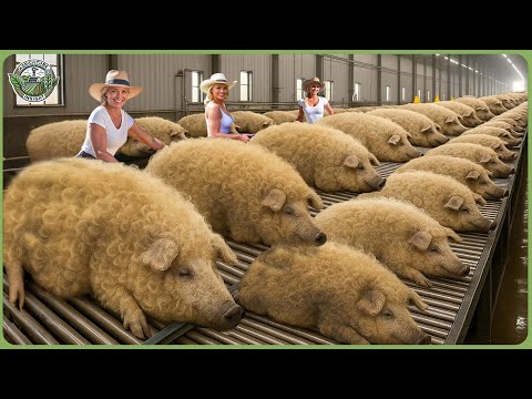 How Millions of Woolly Pigs Are Raised & Processed - Amazing Woolly Pig Farming For Meat