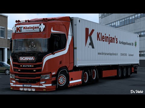 ETS2 1.43 Kleinjan Transport Scania R500 & Kleinjan Trailer Skin Pack | Euro Truck Simulator 2 Mod