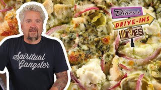 Guy Fieri Tries Some Funky Chicken Pizza | Diners, Drive-Ins and Dives | Food Network
