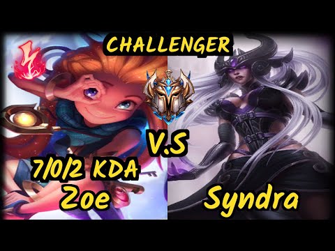 Pekin Woof (ZOE) vs SYNDRA - 7/0/2 KDA MID CHALLENGER GAMEPLAY - NA