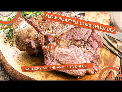 Slow Roasted Lamb Shoulder with Garlicky Greens and Feta Cheese by Convection Kitchen