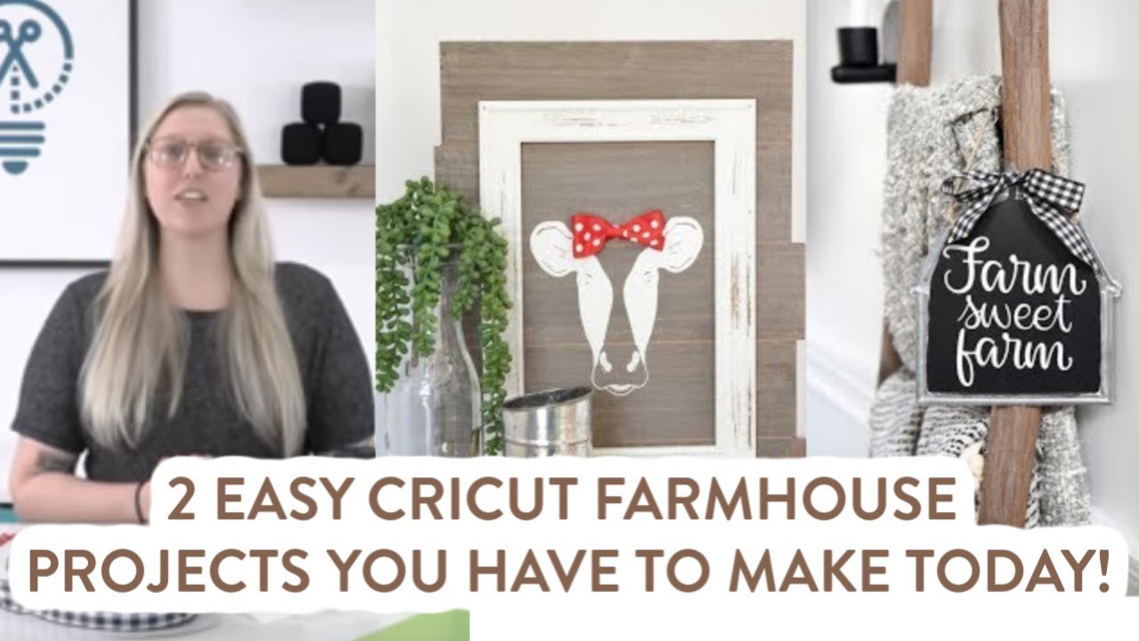 2 EASY Cricut Farmhouse Projects You Have To Make Today!