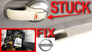 NISSAN DOOR LOCK ACTUATOR MOTOR FREE FIX | stuck door lock easy repair | 4K