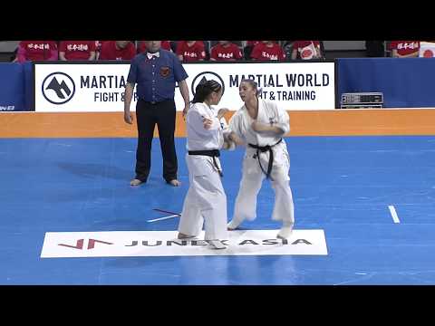 【新極真会】Court2 2ndRound woman4 Monika Zielińska vs Momo Fujihara The 12th World Karate Championship