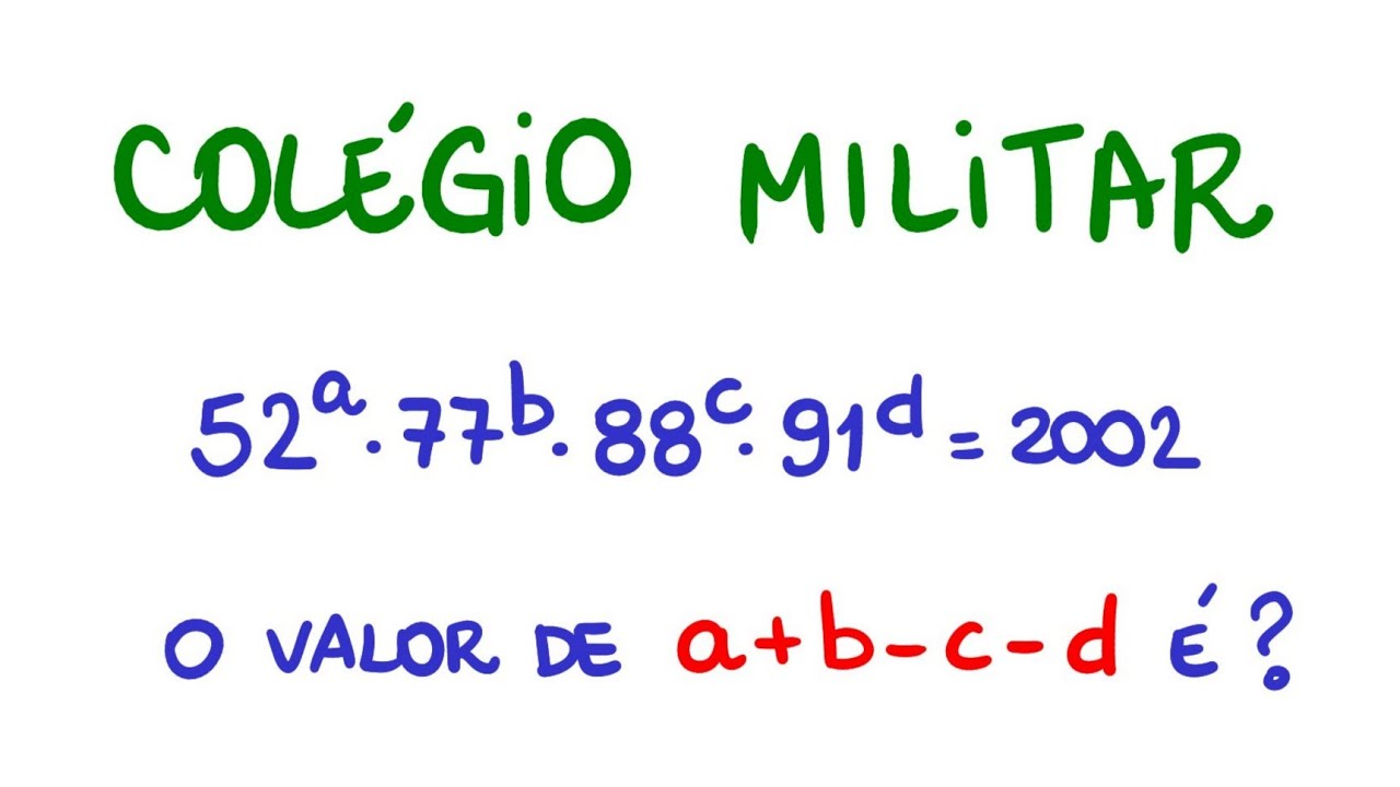 📗 Como Resolver uma Questão de Matemática do Colégio Militar