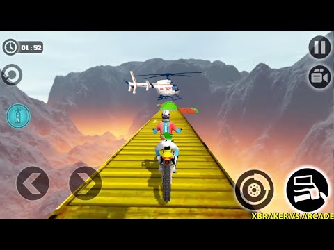 Impossible Moto Bike Tracks 3D - New Bike Unlocked - Yellow Bike Driving Stunts SImulator Gameplay