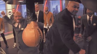 Kenny and Chuck try the Punching Machine