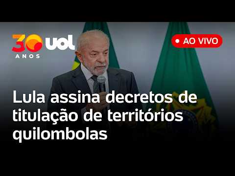Lula participa da assinatura de decretos de titulação de territórios quilombolas; assista ao vivo