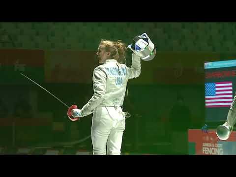 2022 227 P1 01 F S Individual Dubai UAE WCH PODIUM SKARBONKIEWICZ USA vs JOHNSON USA