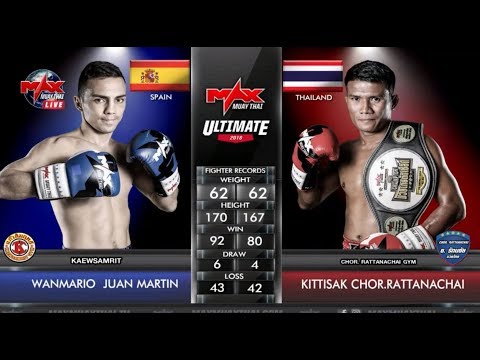 [มวยไทย] Wanmario (Spain) Vs (Thai) Kittisak Chor.Rattanachai, Max Muay Thai, 08/April/2018