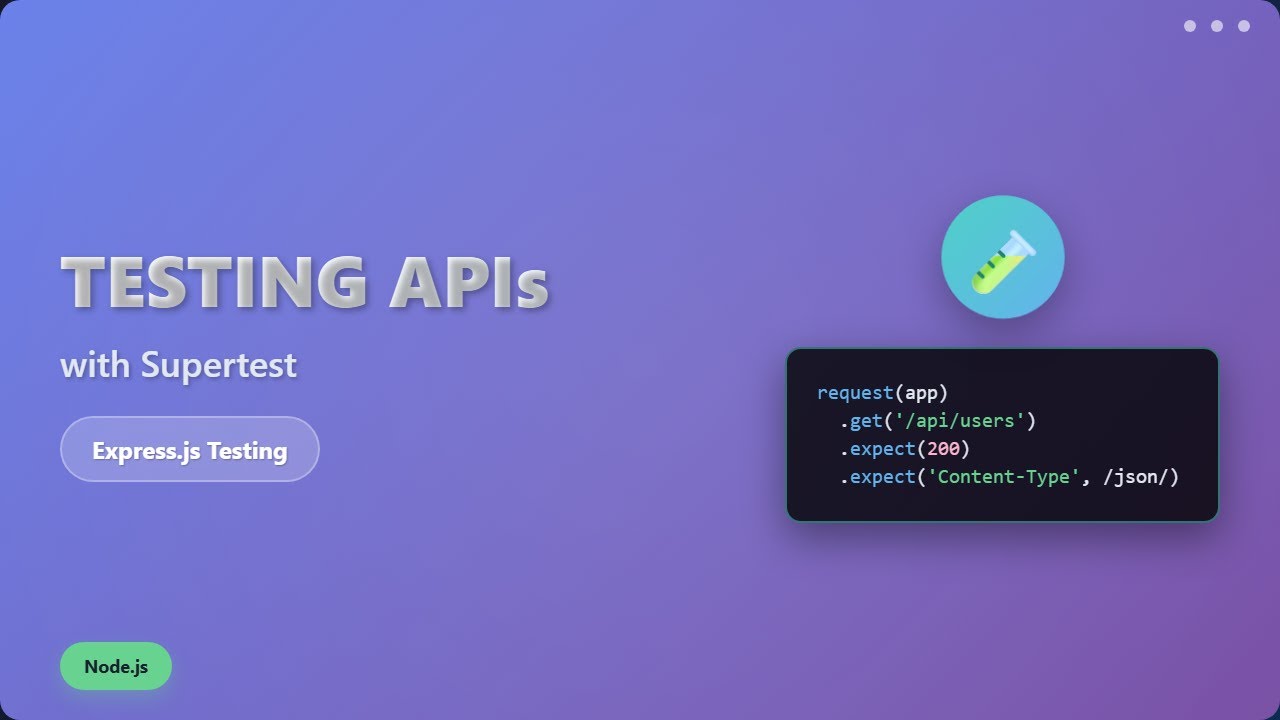 API Testing with Supertest: A Beginner's Guide