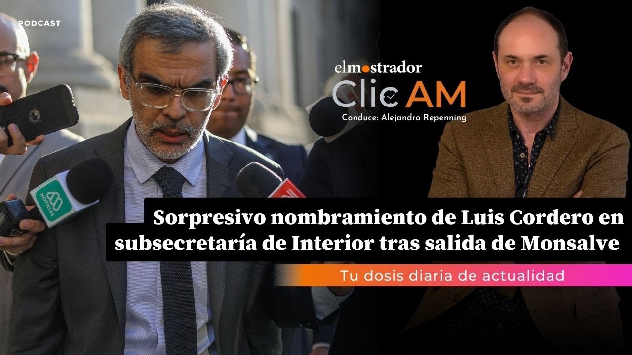 Sorpresivo nombramiento de Luis Cordero en subsecretaría de interior tras salida de Monsalve