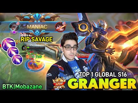 MANIAC !! Granger best build 2021 ~ Granger Top 1 Global S16 by Mobazane ~ MLBB