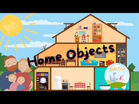 Learn Home Objects for Kids | House Rooms Furniture Vocabulary | Learn English