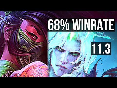 AKALI vs VIEGO (MID) | 68% winrate, Dominating | BR Grandmaster | v11.3
