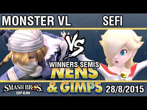 Nens&Gimps - Monster VL (Sheik) VS SefiCompacto (Estela y Destello) SSB4 Winners Semis - Top 8