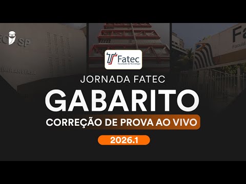Gabarito FATEC 2026.1 – Correção de prova AO VIVO
