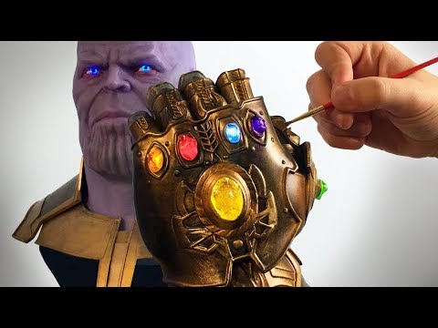 3D Printed Infinity Gauntlet - Thanos Sculpture Timelapse Part 2