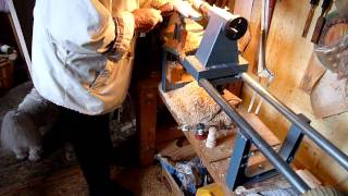 preview picture of video 'Grandma Fischmann wood turning'