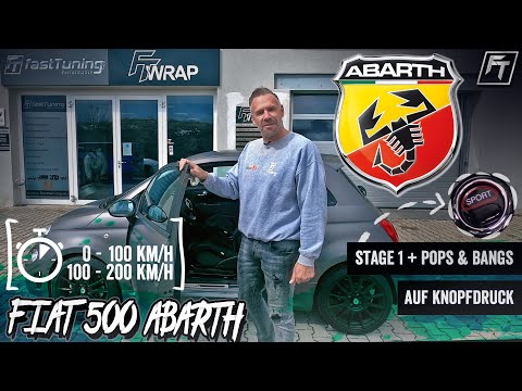 Fiat 500 Abarth Tuning | Stage 1 + Pops & Bangs auf dem Sportknopf | Zeit 0-100 km/h | FastTuning