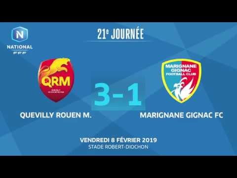 J21 : Quevilly Rouen Métropole - Marignane Gignac FC (3-1), le résumé  I National FFF 2018-2019