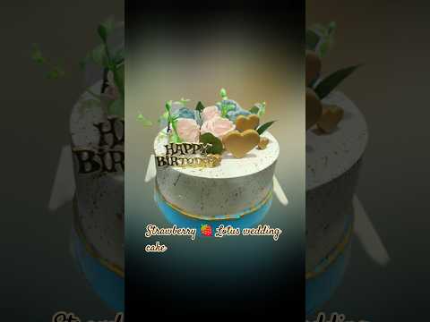 strawberry 🍓 Lotus 🪷 wedding cake