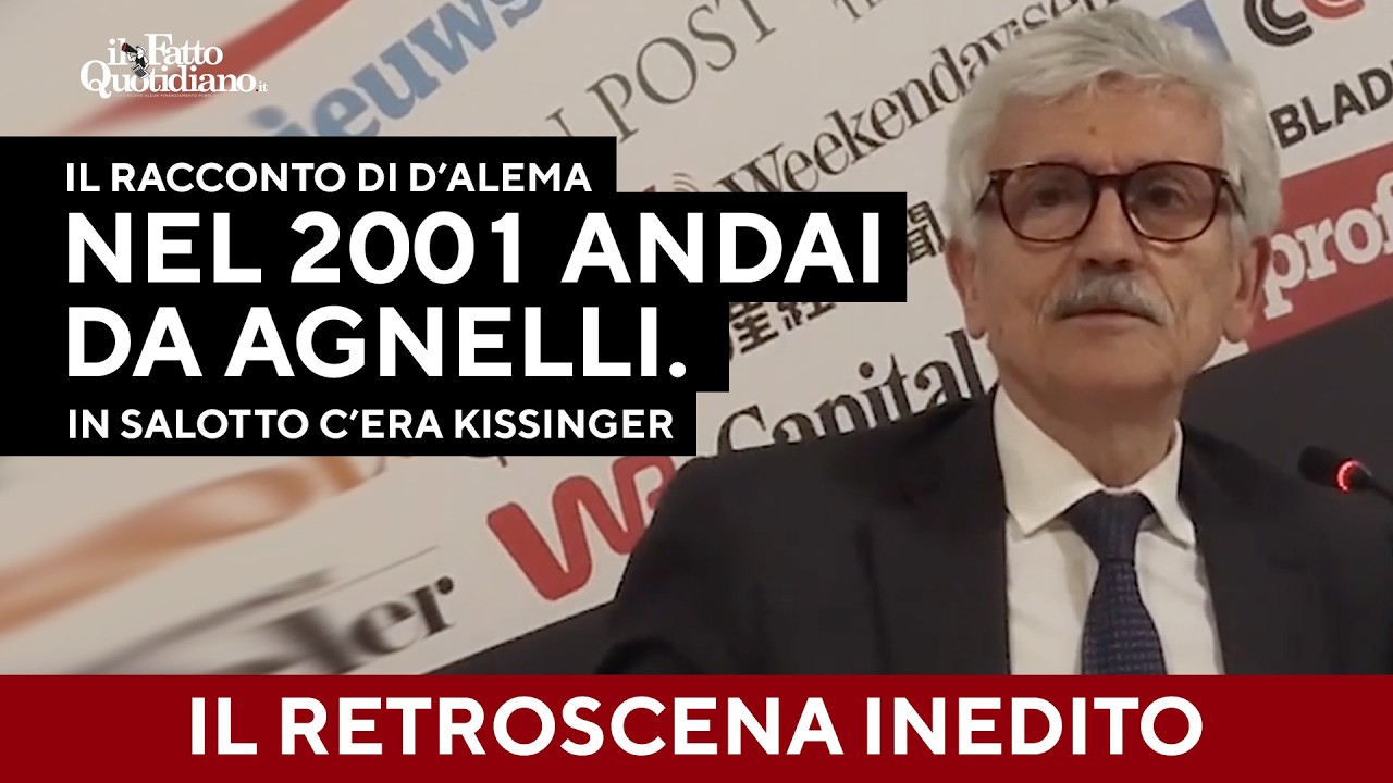 Il retroscena di D’Alema: "Quando vinse Berlusconi nel 2001 mi chiamò Agnelli, era con Kissinger"