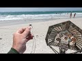 I found my BIGGEST diamond ring ever metal detecting at the beach!