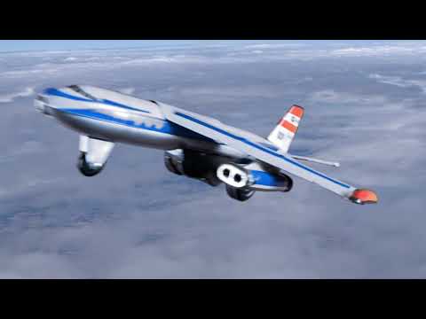 Old Toys : Tin airplane Baade 152 from East Germany