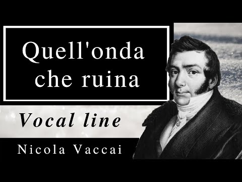 Quell'onda che ruina (N.Vaccai) Karaoke / Vocal line with piano accompaniment