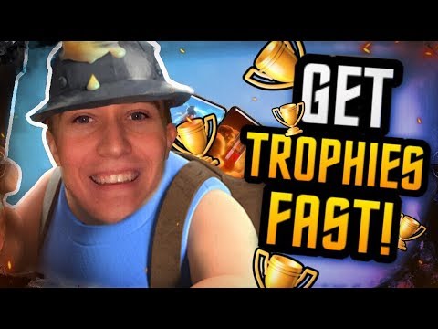 FREE TO PLAY TROPHY PUSHING! 2.6 Miner Poison Deck  — Clash Royale