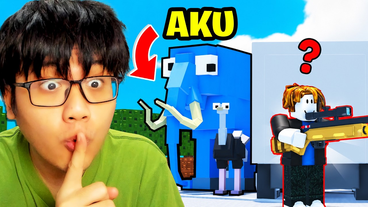 AKU JADI GAJAH DAN SEMBUNYI DARI PEMBURU HEWAN?! - Roblox Indonesia Zoo or Oof