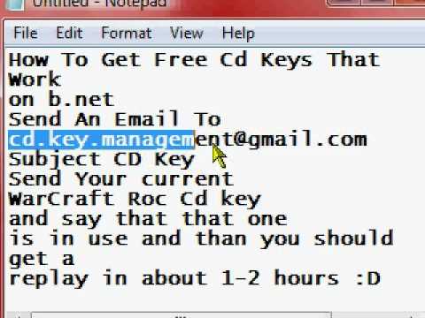 How To Get Free Warcraft 3 B.Net Working RoC CD Keys (read Description)