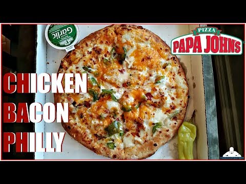 PAPA JOHN'S® CHICKEN BACON PHILLY PIZZA REVIEW! 🐔🥓🍕