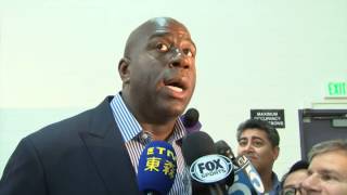 Magic Johnson thinks about Jeremy Lin as Lakers PG 魔術強生談林書豪擔任湖人隊的控球後衛