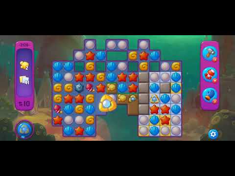 Fishdom Super Hard Level 2126 (with full seashell  & double bomb) @choraelmin