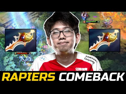 3X RAPIERS GAME - KUKU 55 MINUTE RAZOR COMEBACK DOTA 2
