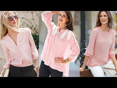 BLUSAS DE MODA 2019, 2020 / Tendencias de moda / Blusas modernas de color rosa / Fashion Love