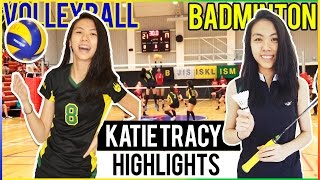 Katie Tracy VOLLEYBALL AND BADMINTON HIGHLIGHTS 2016-2017 🏆 High School Girls Womens Division