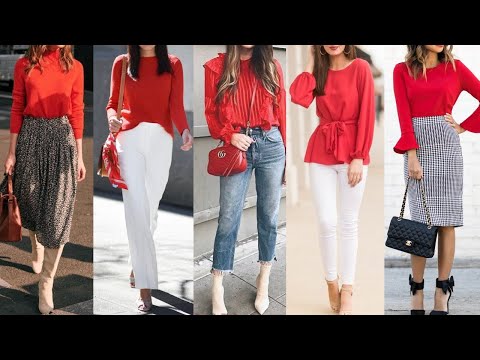 30 IDEAS PARA LLEVAR CON ELEGANCIA Y ESTILO UNA BLUSA DE COLOR ROJO OUTFITS CON BLUSAS DE COLOR ROJO