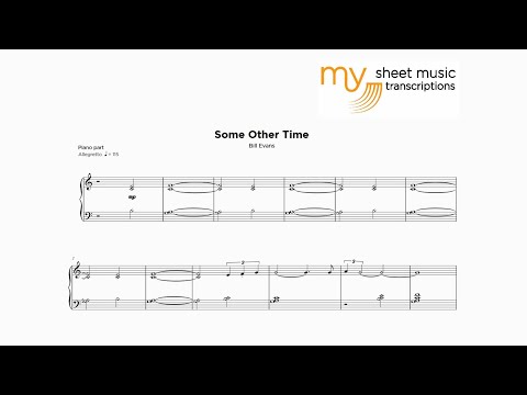 Bill Evans - Some Other Time (Jazz Transcription)