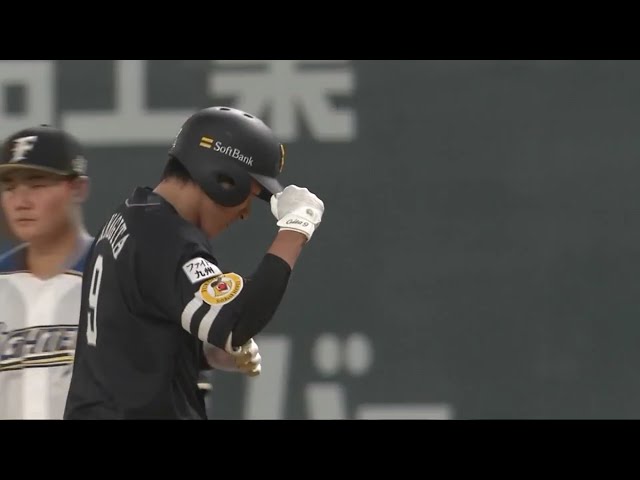 【6回表】上手く流した!! ホークス・柳田 レフトへの同点タイムリー!! 2020/7/3 F-H
