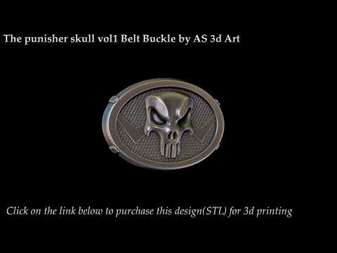 The punisher vol1 Belt buckle by AS 3d art