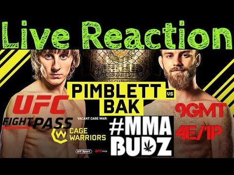 Cage Warriors 96 Pimblett vs Bak LIVE REACTION (1/2) #MMABUDZ
