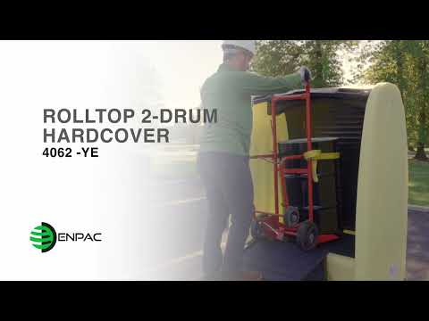 ENPAC 2 Drum Roll Top Hardcover Spill Pallet - Outdoor Hazardous Materials Storage & Containment ENPAC 2 Drum R...