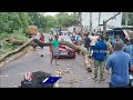 Uprooted Large Tree Fall On Running Car Suddenly At Srikakulam |  V6 News - Video