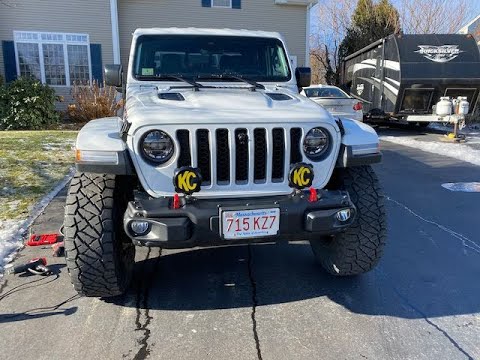 Installing KC Hilite Gravity Pro6 lights on a Jeep Gladiator JT using Factory Auxiliary Switch Bank